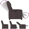 vidaXL Relaxsessel Dunkelbraun Stoff Produktbild-Vorschau 5