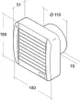 Ventilateur mural Air Style, 12,5 cm, minuterie, blanc Voir les images du produit 2