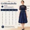 Dirndl Kleid Damen Lang, Trachtenkleid mit Schürze und Produktbild-Vorschau 6