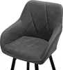BELIANI Trendy Barstuhl 2er Set Grau Stoff 103 cm Modern Produktbild-Vorschau 9