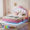 INONEFT Kinderbett 140x200cm, Prinzessinnenbett mit LED, Produktbild-Vorschau 6