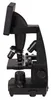 Side view of a black digital microscope with an LCD screen. Produktbild-Vorschau