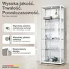 K-Möbel witryna szklana stojąca w kolorze białym (176x67x33 Podgląd zdjęcia produktu 2