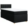 Boxspringbett mit Matratze Schwarz 100x200 cm Stoff Produktbild-Vorschau 3