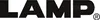 The image shows the word "LAMP" in large, bold, black letters, with a registered trademark symbol. Produktbild-Vorschau
