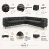 Ecksofa Moet L-Form dunkelgrau 323x323 cm groß – Produktbild-Vorschau 4