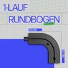Gardinenschiene 240cm (2x120cm) / 1-läufig mit Rundbogen, Produktbild-Vorschau 2