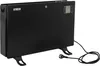 A black Noveen CH7100 LCD Smart Konvektorheizung is shown on a white background with its power cord and plug visible. Podgląd zdjęcia produktu
