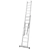 A silver multi-purpose ladder is shown against a white background. Podgląd zdjęcia produktu