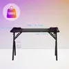 A gaming desk with dimensions and weight capacity indicated by text overlays. Produktbild-Vorschau
