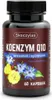 A bottle of Coenzym Q10 supplement with floral illustrations. Produktbild-Vorschau
