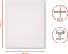 A white canvas on a white background with measurement indicators and feature icons. Voir les images du produit