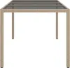 Tavolo da giardino 150 x 75 x 90 cm in vetro e polyrattan Anteprima dell’immagine prodotto 14
