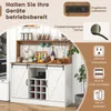 COSTWAY Koffiebar kast in landelijke stijl met Productafbeelding-voorbeeld 3