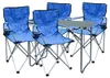 5-teiliges Campingmöbel Set blau 4x Stuhl inkl. Tasche + 1x Tisch Produktbild-Vorschau