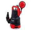 A black and red submersible pump with a float switch is shown against a white background. Produktbild-Vorschau