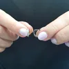 Creolen Diamanten Brillant Schliff Ohrringe 14 Karat Produktbild-Vorschau 2