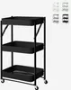 Carrello da portata pieghevole Carrello da cucina a 3 Anteprima dell’immagine prodotto 1