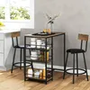 HOMCOM Bartisch mit Barhocker Set, Bartisch-Set mit Produktbild-Vorschau 2
