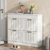 Armoire à chaussures Merax avec 4 portes battantes et 8 Voir les images du produit 1