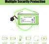 A lithium-ion battery with multiple security protection icons below. Anteprima dell’immagine prodotto