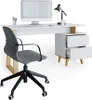 A modern desk and chair set. Voir les images du produit