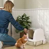 Kuweta dla kota PawHut ze stali nierdzewnej z pokrywą, Podgląd zdjęcia produktu 2