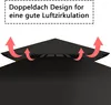 Jopassy Ersatzdach Pavillon 3x3m Anthrazit, Toit de Voir les images du produit 3