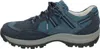 A side view of a single blue hiking shoe against a white background. Produktbild-Vorschau