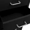 vidaXL Archiefkast met wielen, zwart, 28x41x109 cm, metaal Productafbeelding-voorbeeld 5