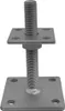 A metal post support with an adjustable threaded rod and base plate. Produktbild-Vorschau