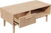 UnboxG Table basse en bois naturel, design rotin avec 1 Voir les images du produit 12