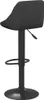 A black bar stool is shown from a side angle against a white background. Náhled obrázku produktu