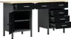 vidaXL Table de travail noire 160 x 60 x 85 cm acier Voir les images du produit 1