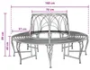 vidaXL Baumbank 8-Sitzanzahl Ø 160 x 89 cm Stahl Antikbraun Produktbild-Vorschau 4