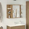 vidaXL Kúpeľňová zrkadlová skrinka Artisan dub 80x20,5x64cm Náhľad obrázku produktu 2