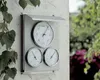 Wetterstation, analog aus Edelstahl, für innen und außen, Produktbild-Vorschau 2
