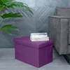 Intirilife Faltbare Sitzbank 49x30x30 cm in NEBEL LILA - Produktbild-Vorschau 6