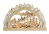 Holz Schwibbogen mit LED Beleuchtung - 45 x 28 cm - Fenster Produktbild-Vorschau 1