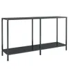 vidaXL Konsolentisch Schwarz 140x35x75,5 cm Hartglas Produktbild-Vorschau 1