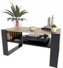 MATKAM Couchtisch IGA H50 x B100 x T53,6 cm, mit Lamellen Produktbild-Vorschau 2