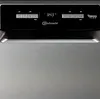 Close-up of a dishwasher control panel and the top part of its stainless steel exterior. Produktbild-Vorschau