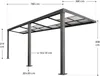 Juskys Terrassenüberdachung Jakarta 7x3 m mit Schiebedach - Produktbild-Vorschau 3