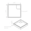 Piatto doccia Schulte 90x90 cm, bianco, modello Cala - Set Anteprima dell’immagine prodotto 8
