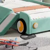 Blaugrünes Autobett für Kinderzimmer mit Rutsche und Produktbild-Vorschau 18