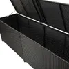 vidaXL Gartenbox Poly Rattan 200x50x60 cm Schwarz Produktbild-Vorschau 11