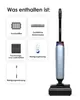 A product image showing a vacuum cleaner and its accessories with descriptive text. Produktbild-Vorschau