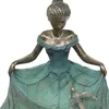 Vogeltränke Gartenfigur Mädchen Blütenkleid Deko Polyresin Produktbild-Vorschau 3