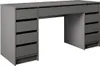 A gray desk with multiple drawers against a white background. Produktbild-Vorschau