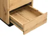 Schreibtisch mit Stauraum - MDF - Natur und Schwarz SERGUEI Produktbild-Vorschau 5